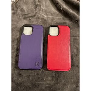 Phone wallet folio phone case bundle - 12 pro max